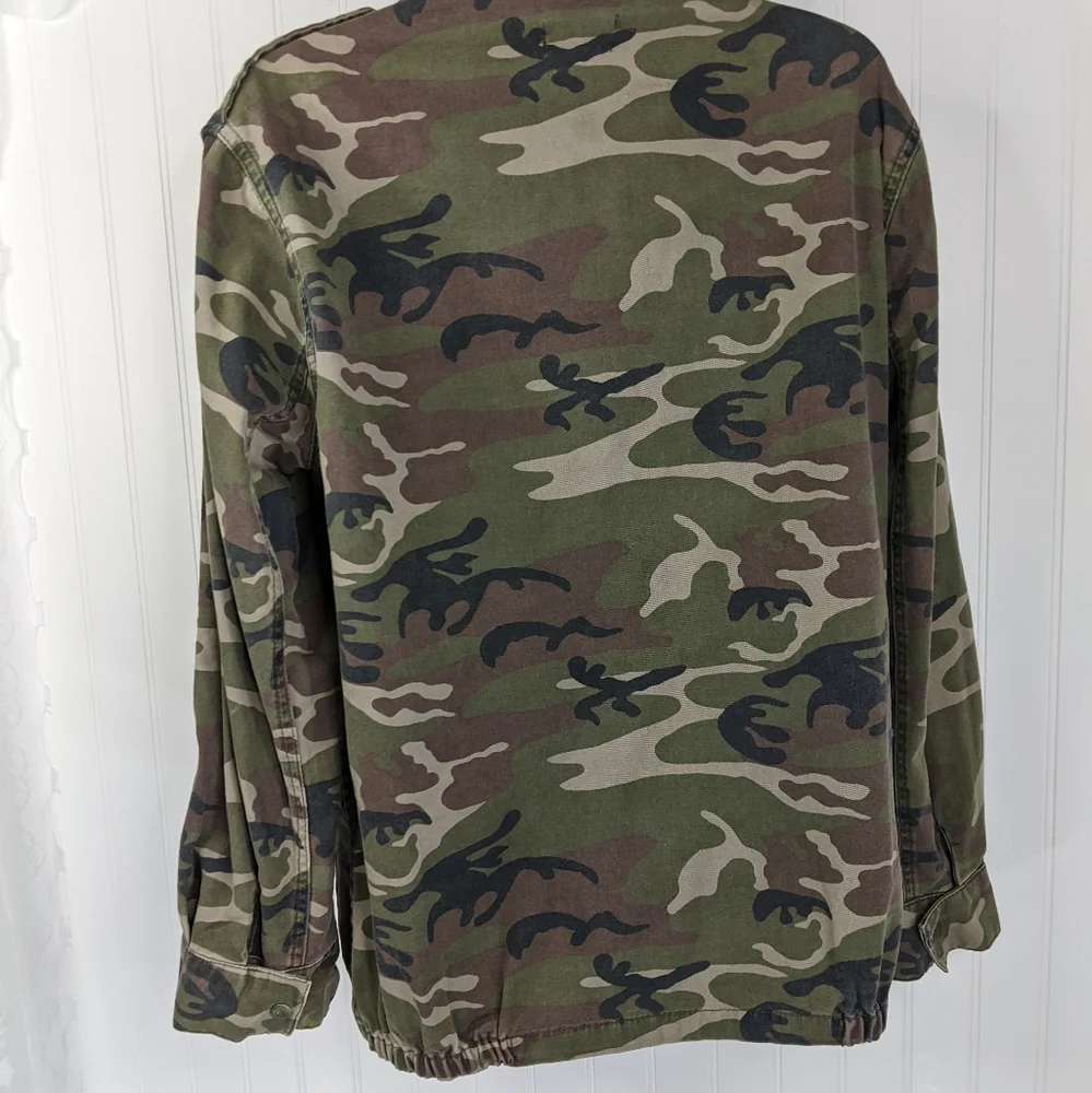 TOPSHOP Camo Field Utility Jacket Sz 4 - Picture 11 of 13